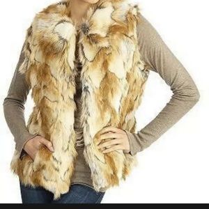 Rachel Zoe Fox Faux Fur Vest Size Medium